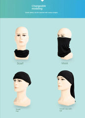 Summer Cycling Face Cover Mask Ice Silk Anti UV Scarf Headband Bandana Anti UV Scarf Headband Scarf Fishing Hiking Accessories