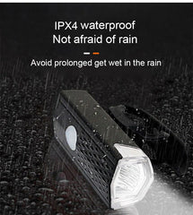 MTB Bike Front Lights USB LED Rechargeable Waterproof Mountain Bike Headlight Bicycle Light Warning Cycling Accessories