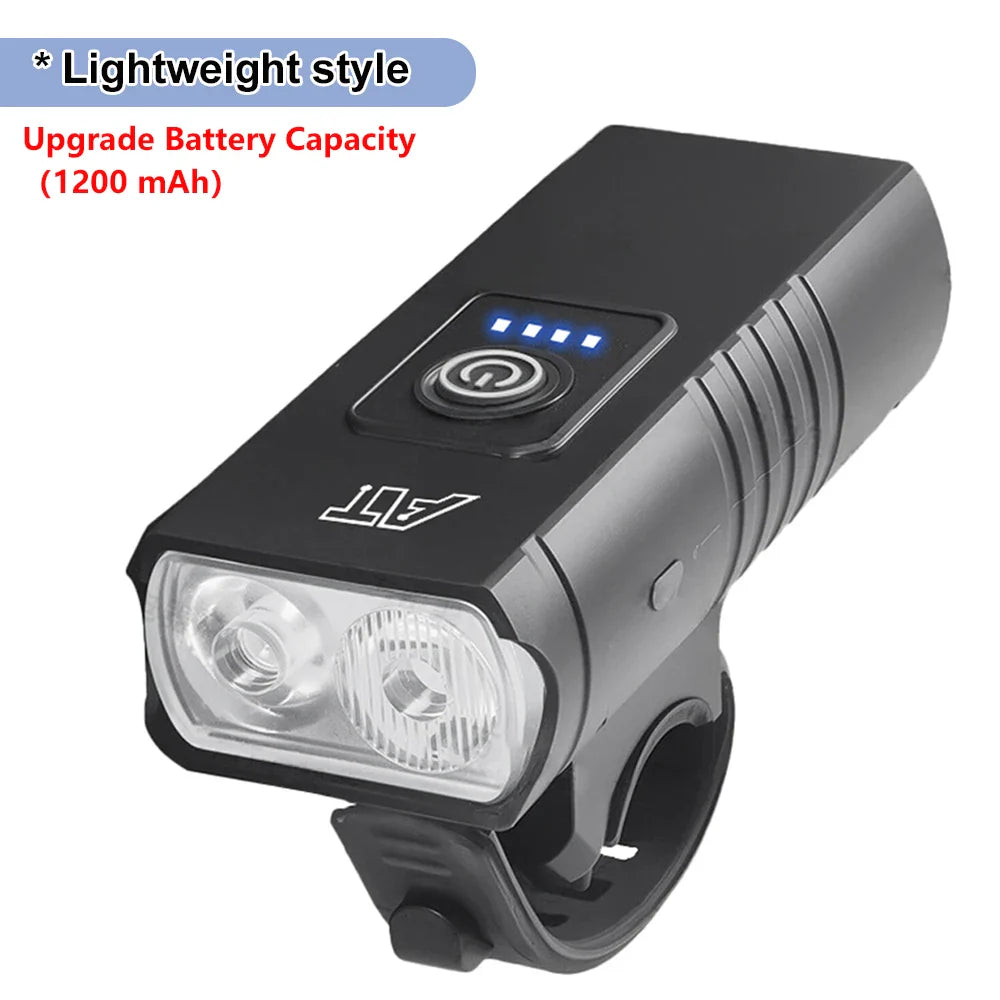BK02 Bike Light Rechargeable T6 LED Bicycle Lights 6 Modes MTB Flashlight Bicycle Headlight for Cycling Bicycle Front Lamp