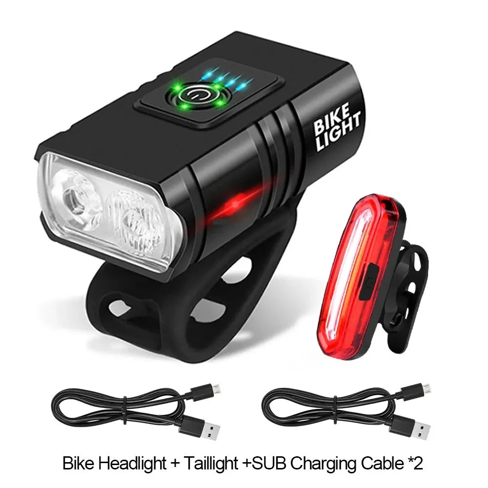 T6 Bike Front Light Waterproof 120 Lumens LED Bicycle Rear Light Ultra Bright Cycling Safety MTB Bike Lamp