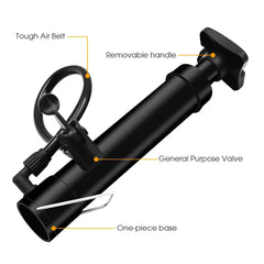Bike Air Pump Manual Inflator With Gauge High Pressure 120 PSI Bicycle Floor Pump Schrader Valve Balloon Football Tire Inflator