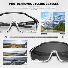 SCVCN Photochromic Sunglasses for Man Cycling Glasses MTB Riding Skating UV400 Fishing Goggles Woman Bike Bicycle Baseball 2026