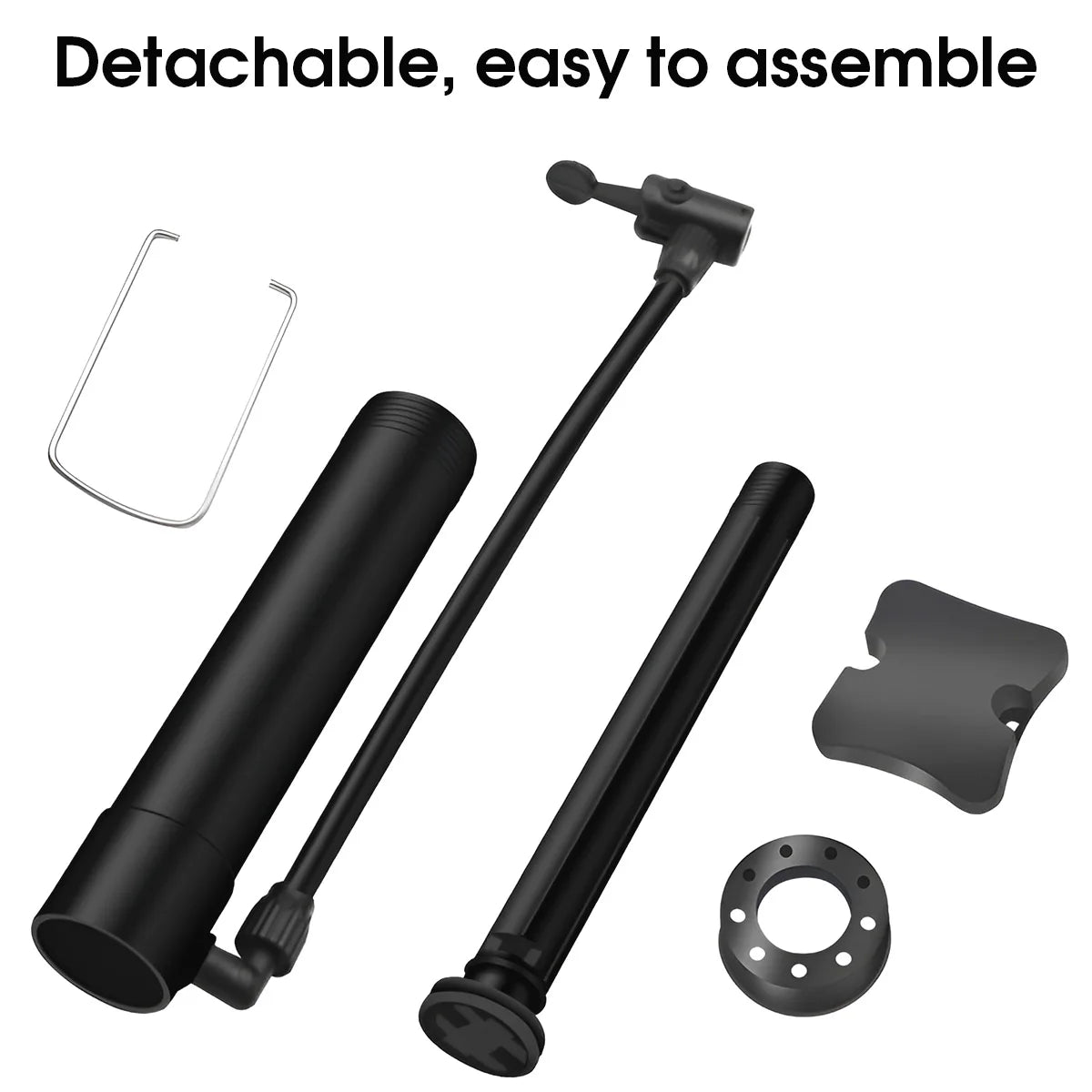 Bike Air Pump Manual Inflator With Gauge High Pressure 120 PSI Bicycle Floor Pump Schrader Valve Balloon Football Tire Inflator