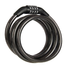 Anti theft bicycle lock, 4-digit password lock, 1-meter ultra strong cable, suitable for mountain bikes, road bikes,