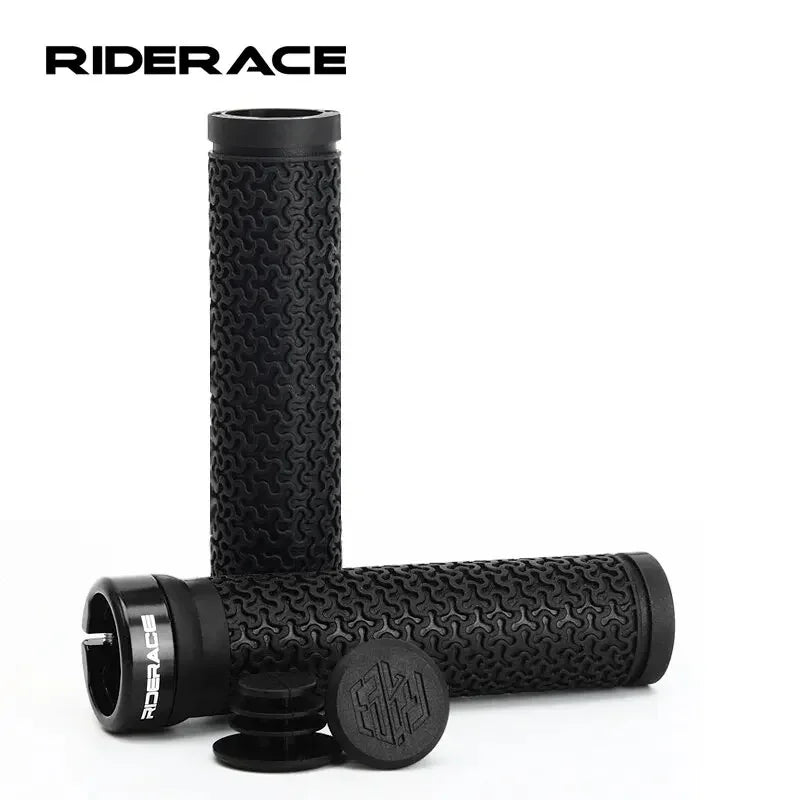 BKPTX Bicycle Handle Bar Grips MTB Mountain Bike Soft Single-sided Locking Handlebar Cover Plug Rubber Non-slip Cycling Grip