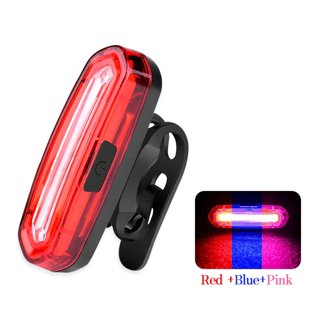 MTB Road Bike Rear Light USB Rechargeable LED Bike Tail Light Easy to Install Bicycle Warning Taillights for Night Riding Safety