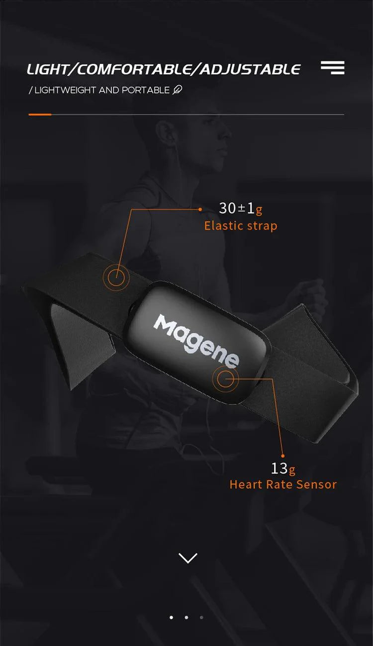 Magene H64 Heart Rate Monitor Dual Mode Sensor Mover ANT Bluetooth Chest Strap Cycling Computer Bike Wahoo Garmin Sport - Pogo Cycles