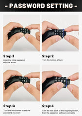 Bike Lock Mountain Bike Portable Security 4-digit Code Bike Lock for Bicycle Motorcycle Scooter