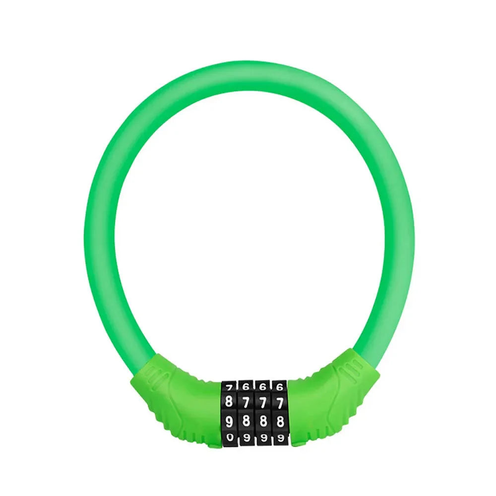 4 Digital Code Anti-Theft Bicycle Cable Lock Stainless Steel Security Locks Portable Combination Code Padlock