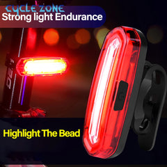 MTB Road Bike Rear Light USB Rechargeable LED Bike Tail Light Easy to Install Bicycle Warning Taillights for Night Riding Safety