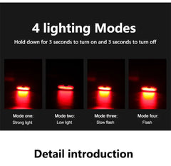 MTB Road Bike Rear Light USB Rechargeable LED Bike Tail Light Easy to Install Bicycle Warning Taillights for Night Riding Safety