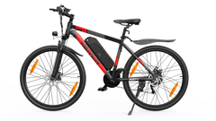 Black and red VARUN M27-1 Electric  bicycle on a white background