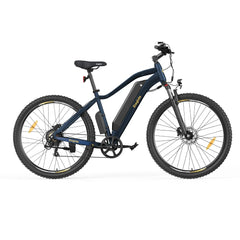 Blue electric bicycle on a white background