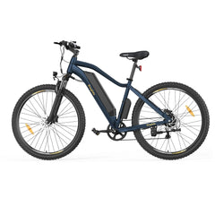 Blue electric bicycle on a white background