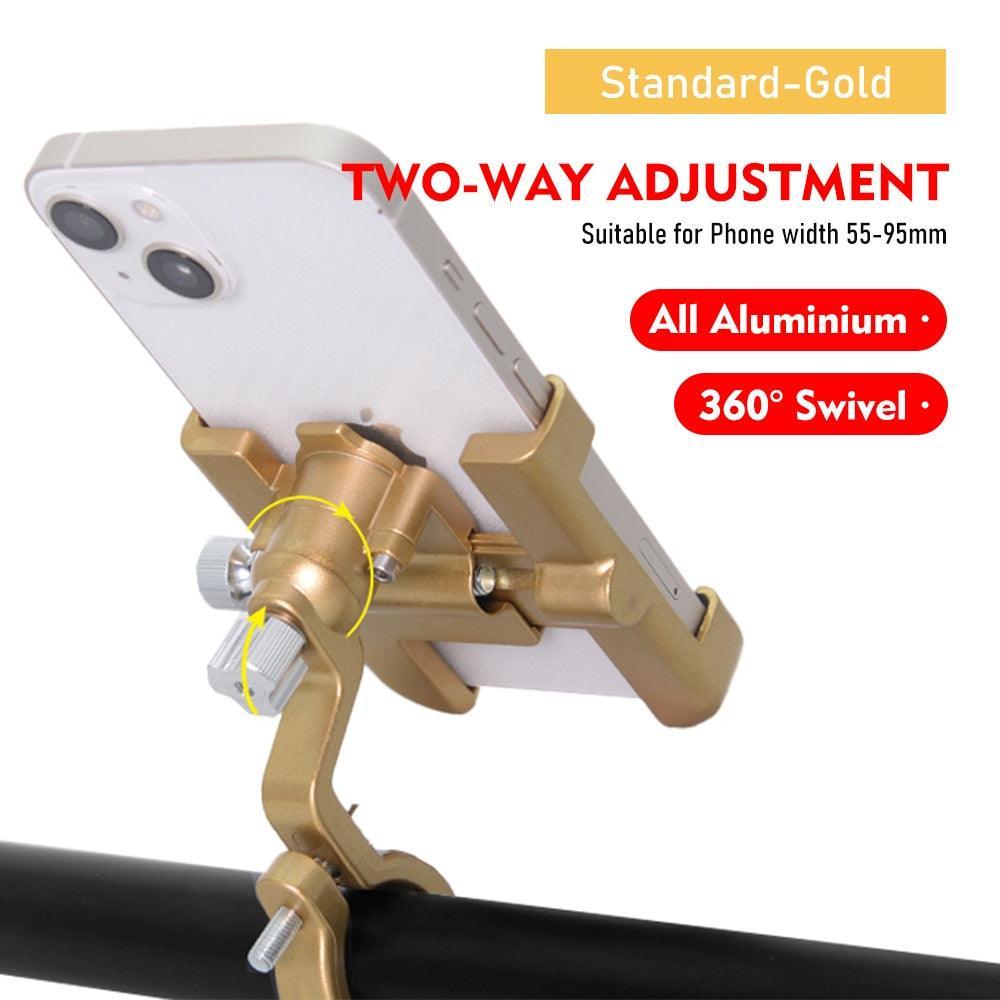 ThinkRider MTB Phone Mount Stand Bike Mobile Phone Holder 360 Rotatable Aluminum Adjustable Bicycle Non-slip Cycling Bracke - Pogo Cycles