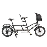 ECOSMO 20" New Folding City Tandem Bicycle Bike 7SP SHIMANO with Disc Brakes - 20TF01BL