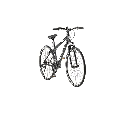 Coyote URBAN Gents's Hybrid Bike With 700C Wheels 17.5-Inch Frame, 18-Speed Shimano Gearing & Shimano EZ Fire Shifters,V-Brake, BLACK Colour