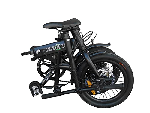 K+POP 16" Lightweight Alloy Folding City Bike Bicycle,6 SP,Dual Disc brakes - 16AF02BL