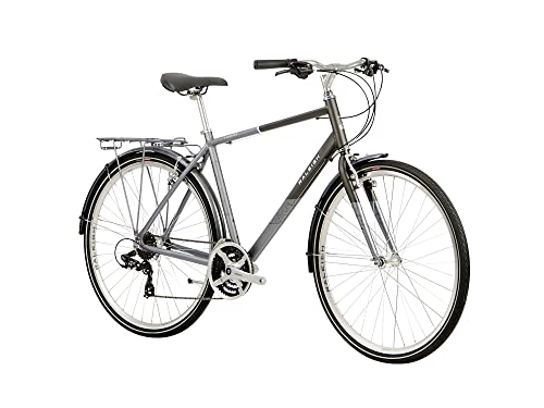 Raleigh - PNP23MT - Pioneer 700c 21 Speed Men's Hybrid Bike in Black / Silver Size Extra Large