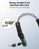 Sportneer Bike Lock Chain 8mm x 1m Motorbike Lock Thick Heavy Duty Bicycle Lock Anti-Theft Uncuttable Cycle Lock High Security Portable with 2 Keys for Scooters, Mountain Bikes, Motorbikes，Ebikes