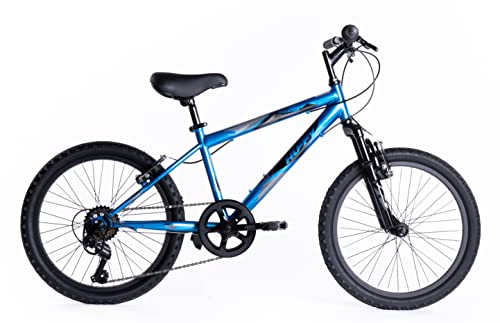 Huffy Stone Mountain Junior Boys Hardtail Mountain Bike 20 Inch Wheel 6 Speed Metallic Blue 6-9yrs