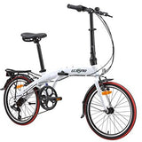 ECOSMO 20" Lightweight Alloy Folding City Bicycle Bike, 12kg - 20AF09W