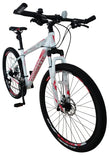 Totem Mountain Bike/Bicycles 27.5'' Wheel Lightweight Aluminium Frame 21 Speeds Shimano Disc Brake, White