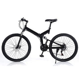 Futchoy Folding Bike 26" Full Suspension Mountain Bikes Disc Brakes Carbon Steel Bicycle Adult Bike 21 Speed