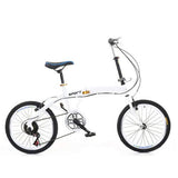 SHZICMY 20 inch Bicycle Folding Adults Bikes Double V-Brake 7 Speed Shifter Lightweight Alloy City Bike with Height Adjustable Seating for Student Office Worker