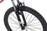 Dynacraft Hardtail Echo Ridge Mountain Bike Boys 24 Inch Wheels with 18 Speed Grip Shifter and Dual Handbrakes in Red