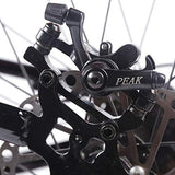 ROMYIX Adult Mountain Bike Foldable, 26-Inch 21 Speed Folding Mountain Bike Mens/Womens MTB Bicycle Full Suspension