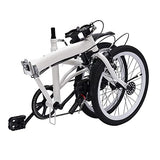 Futchoy 20" Lightweight Alloy Folding City Bicycle Bike 20'' Folding Bike w/7 Speed Gears Adults Teenagers Urban Bicycle Double V-Brake for Adults and Children