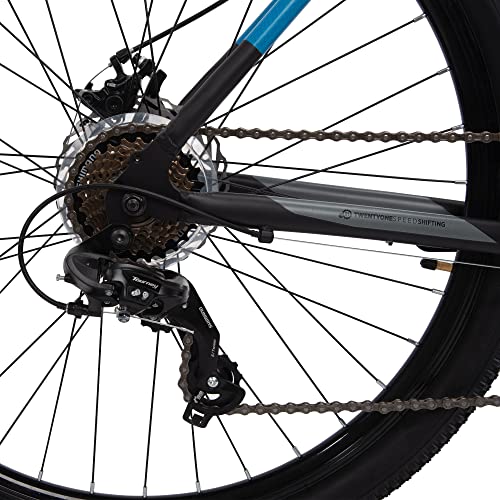 Huffy Carom Mens 27.5 Hybrid Hardtail Gravel Bike 14-Speed Disc Brakes Medium, Black (66929W)