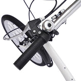 DIFU 20" Adult Folding Bicycle 7-speed Dual V-brake Heavy Duty Pedal Bike Adult Teenager City Bike Adjustable Height Suitable for Travelling Riding Out and About Exercise, White