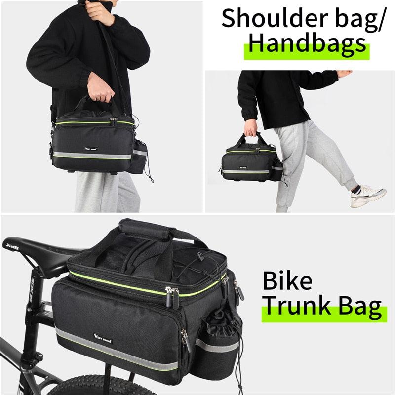 WEST BIKING 3 In 1 Waterproof Bicycle Trunk Bag MTB Road Bike Bag Large Capacity Travel Luggage Carrier Rear Seat Rack Panniers - Pogo Cycles