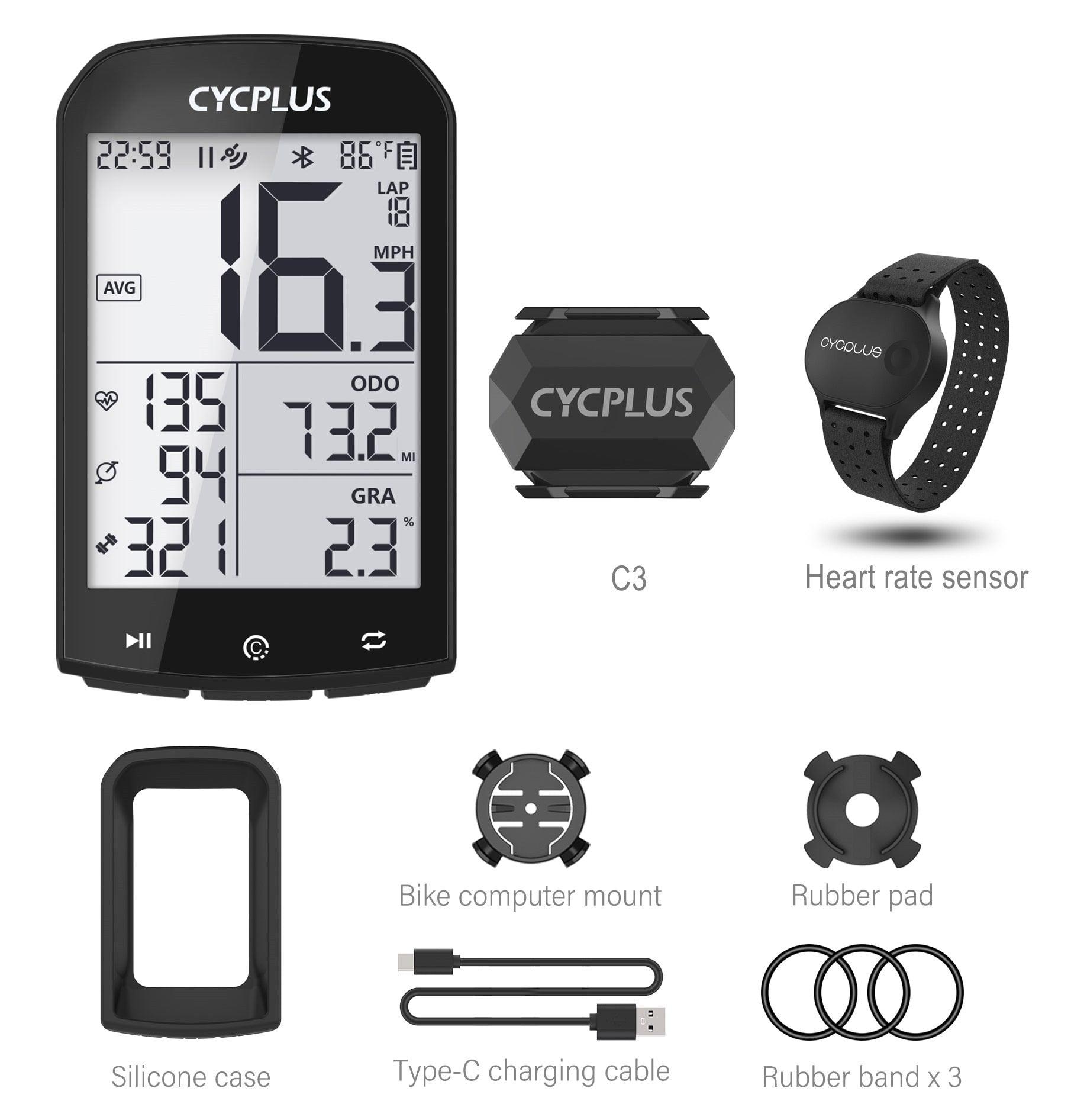 CYCPLUS M1 Cycling GPS Bicycle Speedometer Bike Computer Bluetooth 4.0 ANT+ IPX6 Odometer Bike Accessories - Pogo Cycles