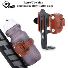 ODI bicycle bottle cage retro cowhide aluminum alloy Water cup holder for Mountain road folding bike iBicycle accessories 53g - Pogo Cycles