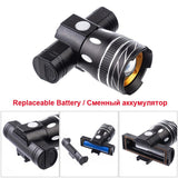 NEWBOLER 5000mAh Bicycle Light Set T6 USB Rechargeable Battery Adjustable Zoom Bike Front Headlight Cycling Lamp with Taillight - Pogo Cycles