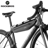 ROCKBROS 1.5L Full Waterproof Bike Bag Front Tube Triangle Lengthed Double Zipper Scratch-resistant Bicycle Bag Bike Accessories - Pogo Cycles