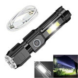 Flashlight Strong Light Rechargeable Zoom Giant Bright Xenon Special Forces Home Outdoor Portable Led Luminous Flashlight - Pogo Cycles