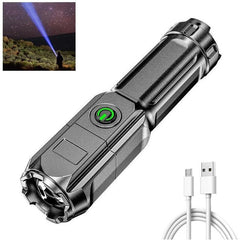 Flashlight Strong Light Rechargeable Zoom Giant Bright Xenon Special Forces Home Outdoor Portable Led Luminous Flashlight - Pogo Cycles