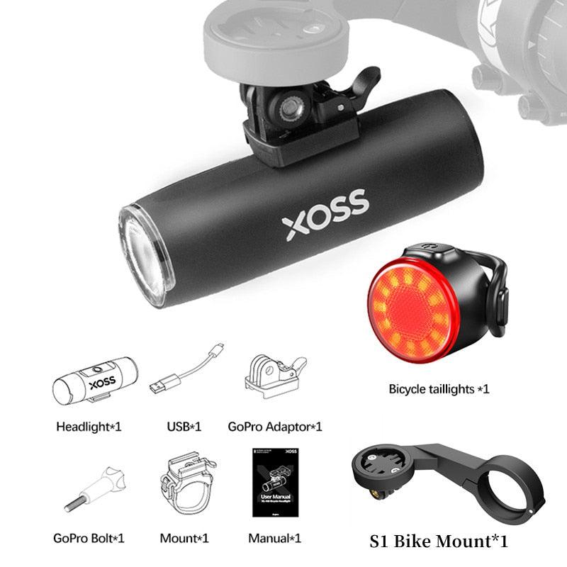 XOSS XL-400 Bicycle Headlight Waterproof Bike Light USB Rechargeable MTB Front Lamp 400Lumen Bicycle Flashlight Lamp Accessories - Pogo Cycles