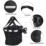 Bicycle Front Basket Bike Small Pet Dog Carry Pouch 2in1 Detachable MTB Handlebar Tube Hanging Basket Fold Baggage Bag 5KG Load - Pogo Cycles
