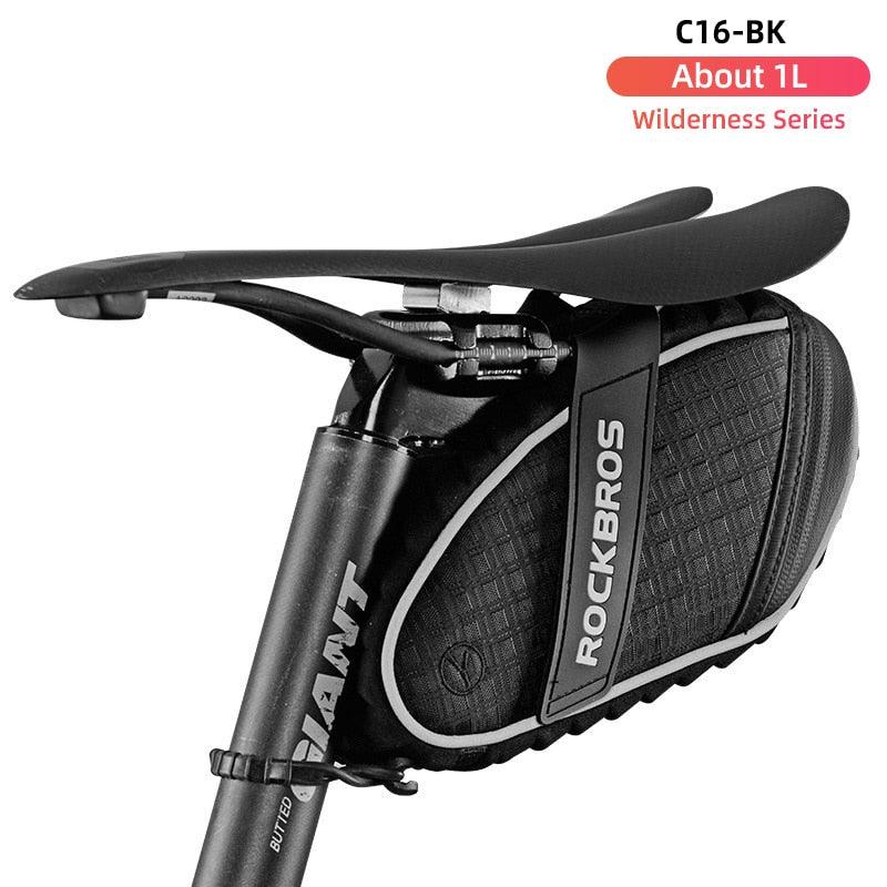ROCKBROS 3D Shell Bike Bag Rainproof Saddle Bag Reflective Bicycle Bag Shockproof Cycling Rear Seatpost Bag MTB Bike Accessories - Pogo Cycles