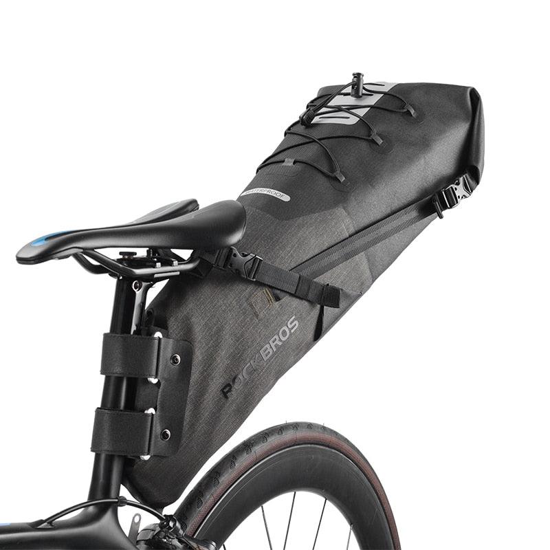 ROCKBROS Bike Bag Waterproof Reflective 10L Large Capacity Saddle Bag Cycling Foldable Tail Rear Bag MTB Road Trunk Bicycle Bag - Pogo Cycles