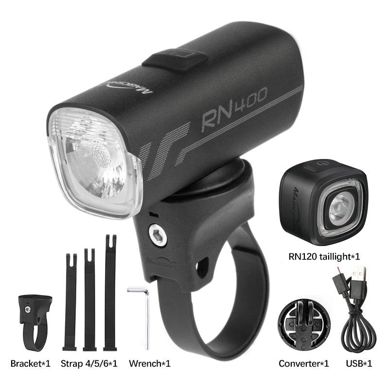 Magicshine RN Series Bicycle Front Light Headlight Taillight Group Set Usb Rechargeable Road MTB Bike Flashlight IPX7Waterproof - Pogo Cycles