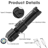 Flashlight Strong Light Rechargeable Zoom Giant Bright Xenon Special Forces Home Outdoor Portable Led Luminous Flashlight - Pogo Cycles
