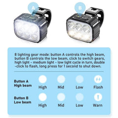 Bike Light Q6 LED Bicycle Front Rear lights USB Charge Headlight Cycling Taillight Bicycle Lantern Bike Accessories Lamps - Pogo Cycles