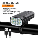 NATFIRE 6 LED Bike Light 3600 Lumen Rechargeable Bicycle Light Flashlight Front and Back Rear Light for Outdoor MTB Road Cycling - Pogo Cycles