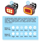 Bike Light Q6 LED Bicycle Front Rear lights USB Charge Headlight Cycling Taillight Bicycle Lantern Bike Accessories Lamps - Pogo Cycles